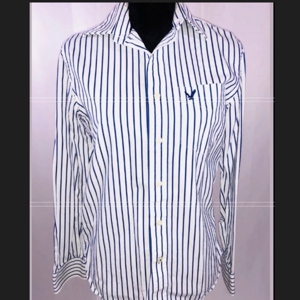 American Eagle Outfitters button shirt sz XS blue